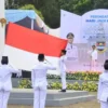 Bupati Bandung Barat Jeje Ritchie Ismail saat memimpin upacara Hari Kadi KBB ke-28 di Lapang Mekarsari, Kecamatan Ngamprah. Kamis (19/6). Dok Prokompim KBB