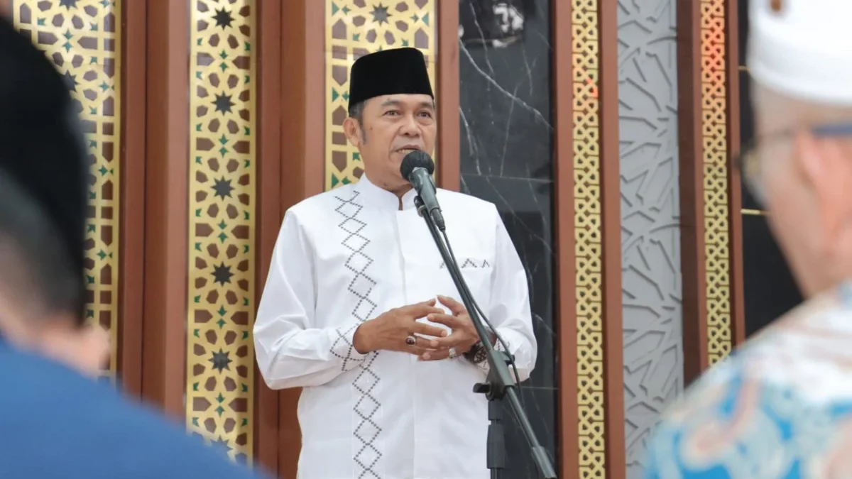 Peringati HUT ke-24 Cimahi, Wali Kota: Saatnya ASN Bangun Semangat Baru Wali Kota Cimahi, Ngatiyana saat Sambutan dalam Tafakur Jelang HUT Kota Cimahi (mong)