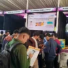 Dinas Tenaga Kerja (Disnaker) Kabupaten Ciamis menggelar Job Fair Ciamis 2025 di Kantor Kecamatan Cijeungjing, Rabu (25/6/2025). (Cecep Herdi/Jabar Ekspres)
