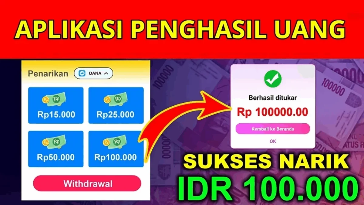 Main Game di Aplikasi Penghasil Uang 2025, Berhasil Dapat Rp100.000 Langsung Cair