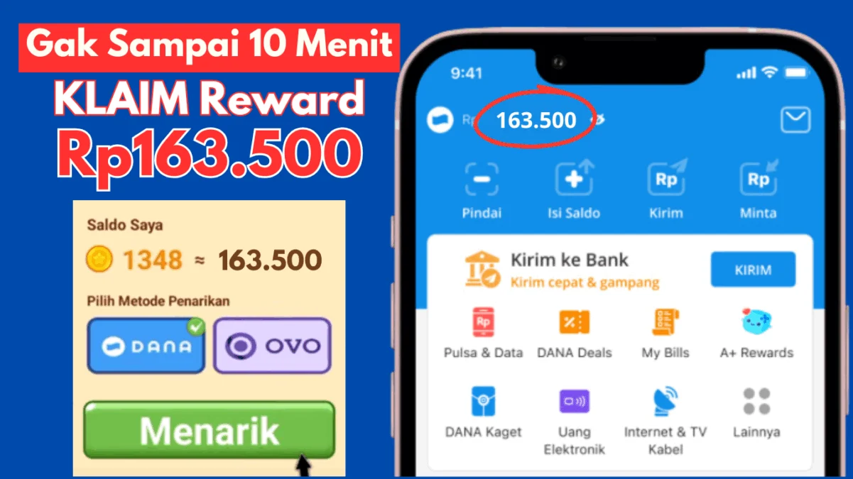 Gak Sampai 10 Menit Bisa Dapet Rp163.500 dari Aplikasi Penghasil Uang Ini
