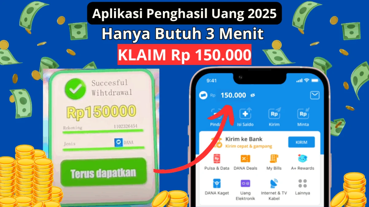 Butuh Waktu 3 Menit untuk Reward Rp150.000 dengan Aplikasi Penghasil Uang 2025