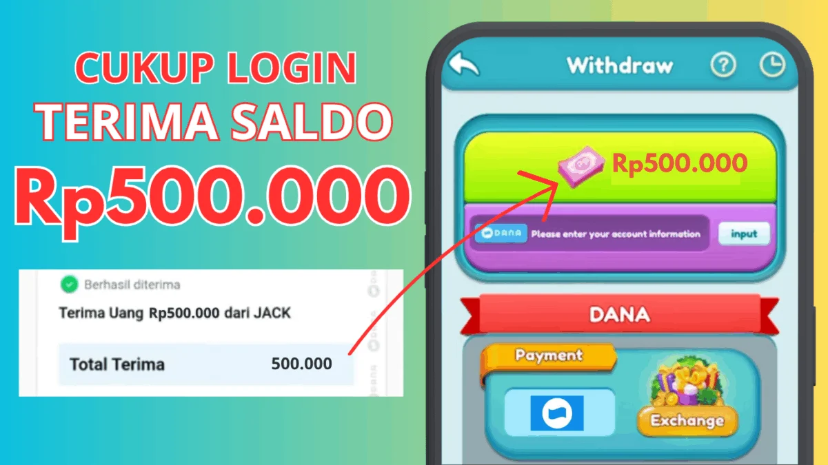 Cukup LOGIN Cairkan Rp500.000 di Aplikasi Penghasil Uang di Sini! Cukup LOGIN Cairkan Rp500.000 di Aplikasi Penghasil Uang di Sini!