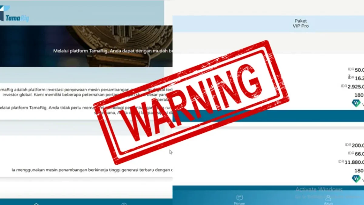 Skema Ponzi Aplikasi Tama Rig