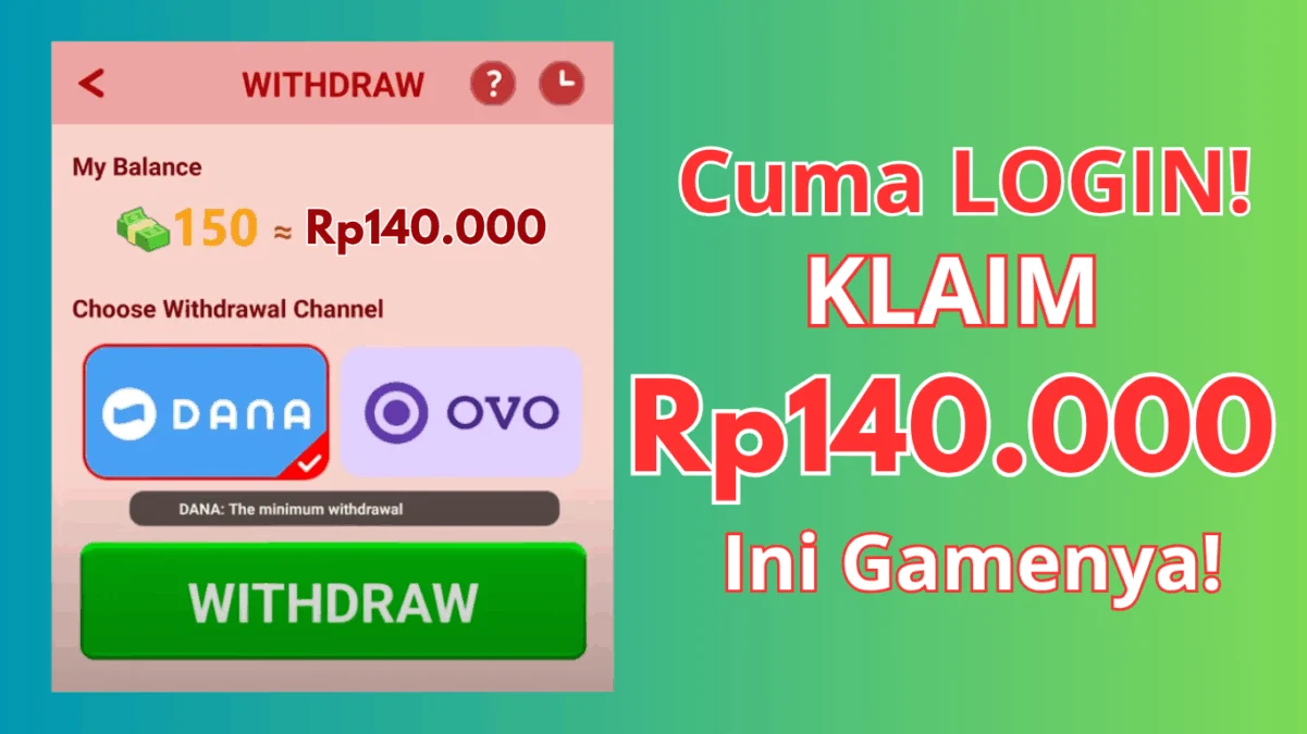 Cuma LOGIN Dapat Rp140.000 dari Game Penghasil Uang 2025