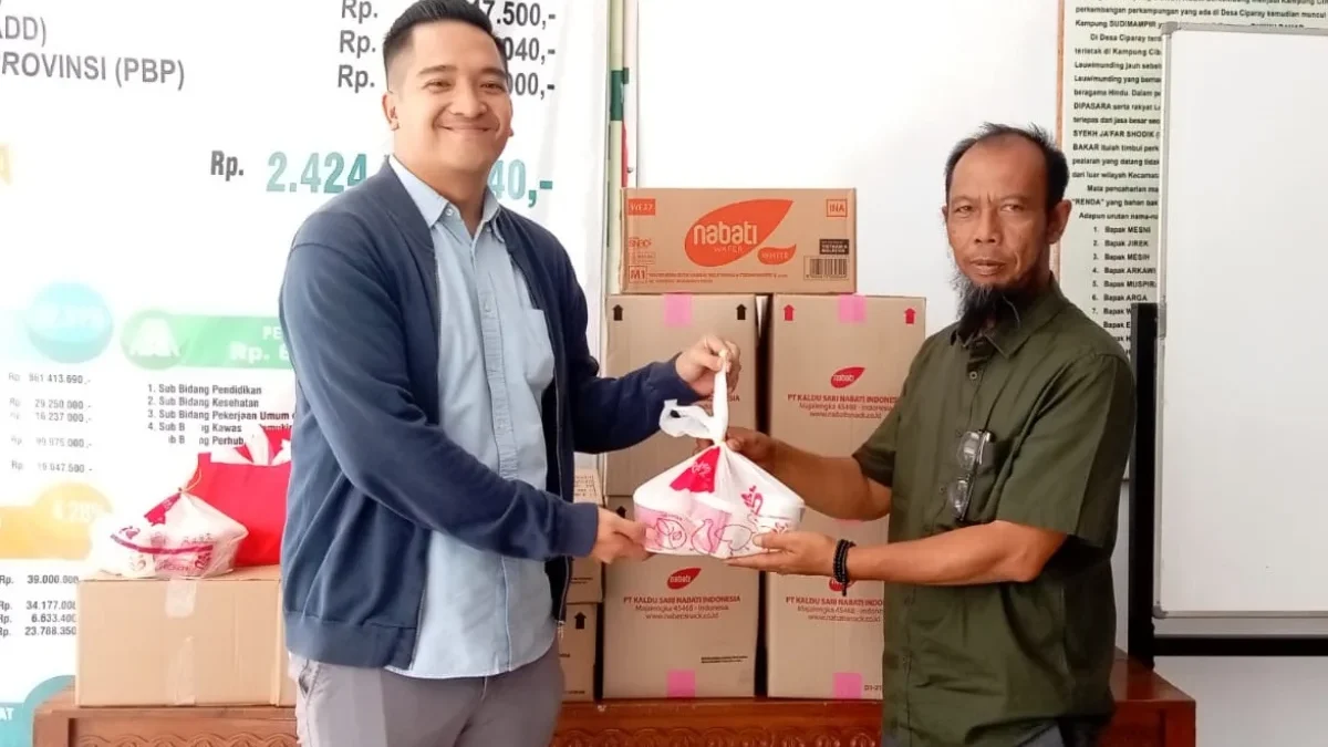 plafon MTs Nurul Ulum, Desa Ciparay, Kabupaten Majalengka sudah baik setelah PT Kaldu Sari Nabati Indonesia berikan bantuan.