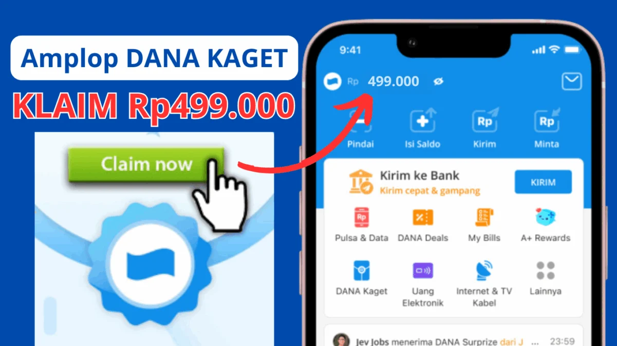 KLAIM Amplop Saldo DANA Kaget Rp499.000 KLAIM Amplop Saldo DANA Kaget Rp499.000