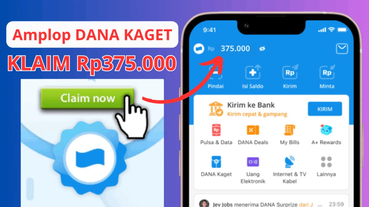 Klik Buka Amplop Saldo DANA Gratis hingga Rp375.000