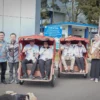 Becak Listrik Blist produksi PT LEN yang mulai didistribusikan. (dok PT LEN)