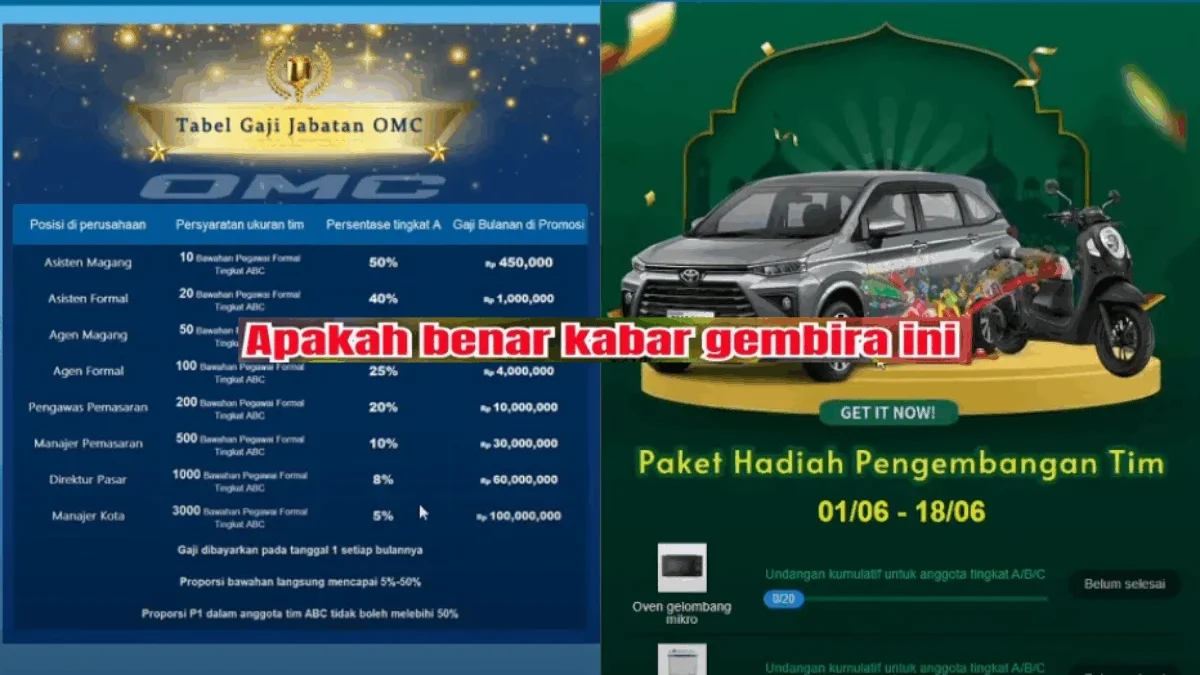 Kabar Gembira untuk Semua Pengguna Aplikasi OMC, Uang Member Resmi Disetor ke Kantong Leader, Benarkah?