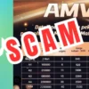 Aplikasi AMV Global Indonesia yang diduga scam.