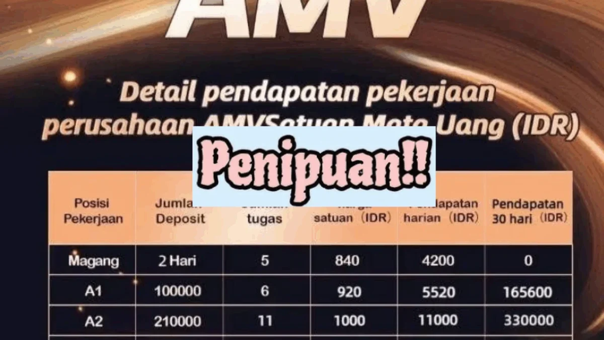 Aplikasi AMV Kasih Bonus Gila-Gilaan 25-30 Juli? Ini Faktanya Aplikasi AMV Kasih Bonus Gila-Gilaan 25-30 Juli? Ini Faktanya