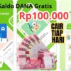 Aplikasi penghasil Saldo DANA gratis setiap hari cair Rp100.000.