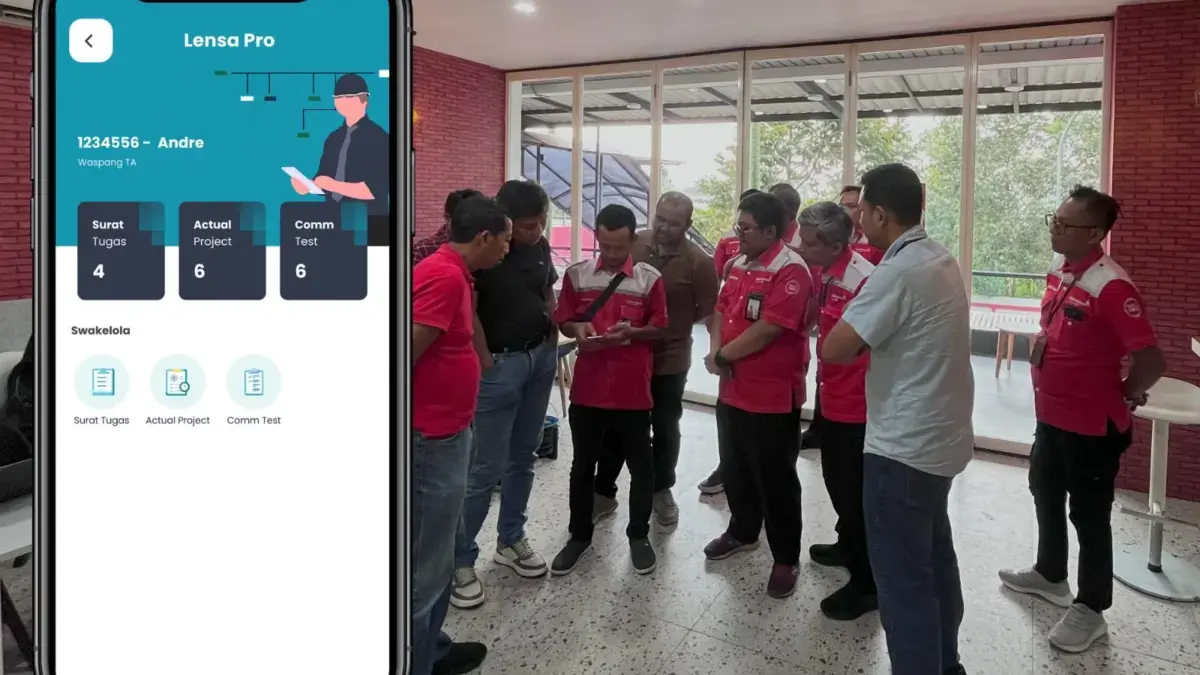 Peluncuran aplikasi digital Laporan Engineering Nasional Sistem Aplikasi – Proyek (LENSA-PRO) di Telkom Akses