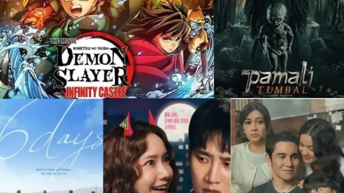 Beberapa poster film yang akan tayang Agustus 2025.