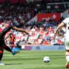 Pertandingan Bournemouth vs Manchester United di Premier League 2024/2025.