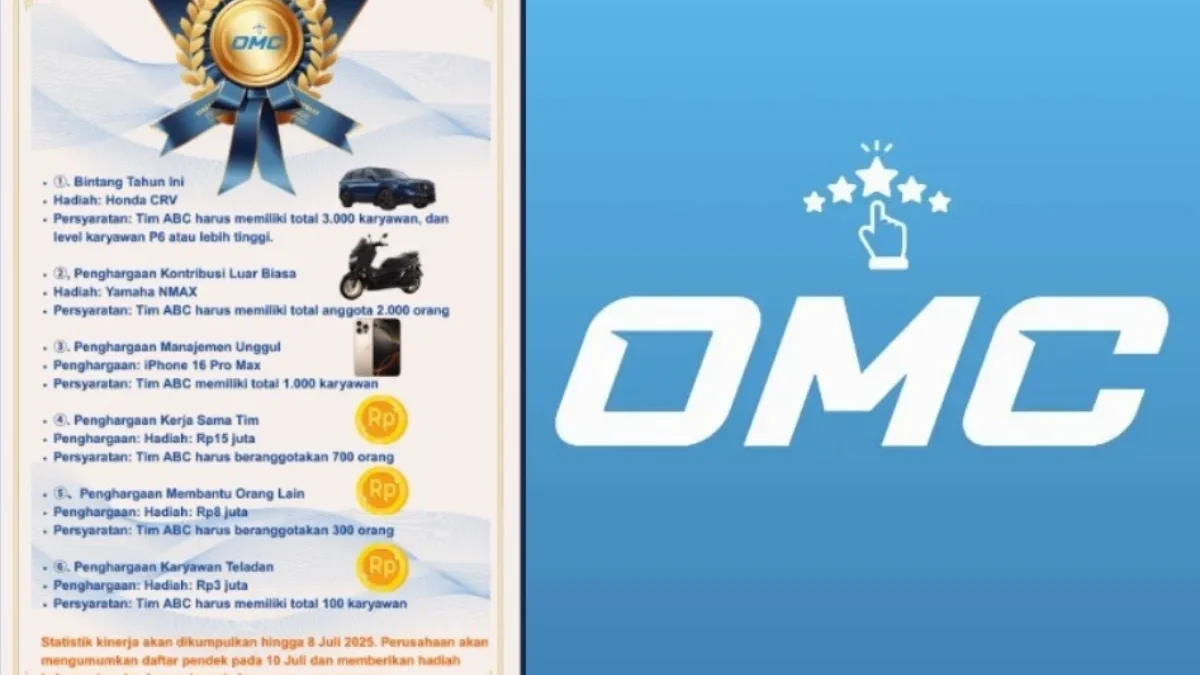 Hadiah dari aplikasi OMC.