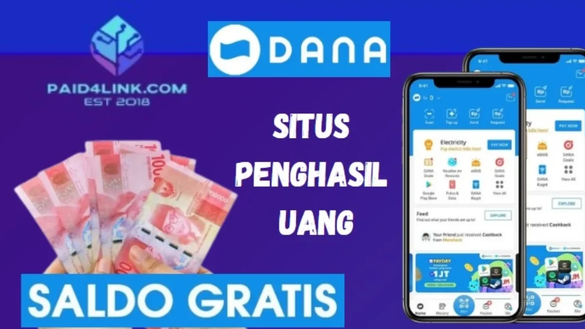 Saldo DANA gratis Rp48 Ribu perhari dari Situs Pengahsil Uang.