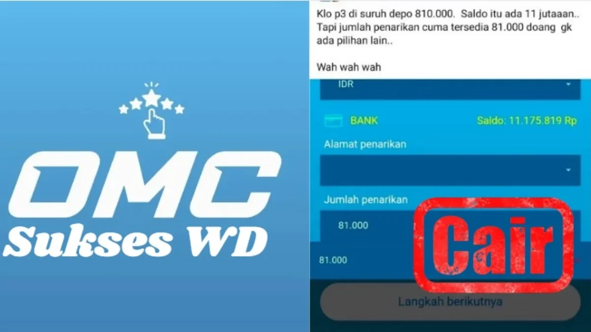 Sukses WD, Aplikasi OMC Akhirnya Bisa Penarikan Aplikasi OMC sukses melakukan pencairan.