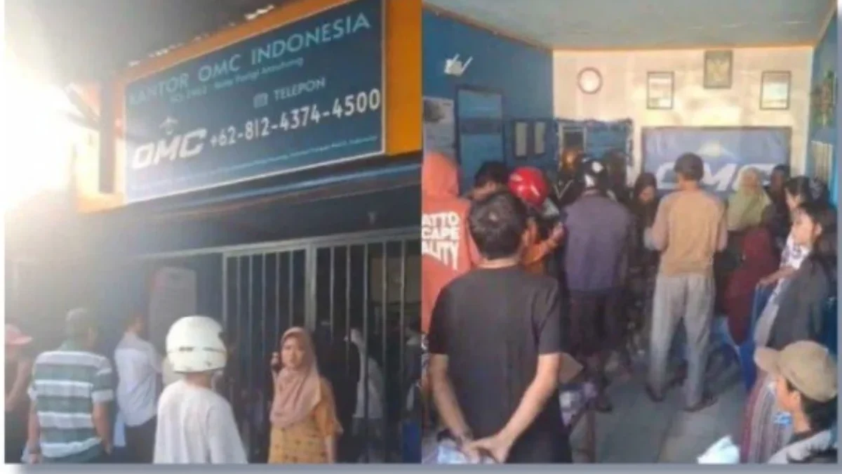 Kondisi kantor Cabang Aplikasi OMC yang digeruduk anggotanya. (ist)