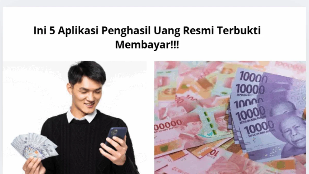 Aplikasi Penghasil Uang Resmi Tanpa Undang Teman ( Sumber Gambar: Freepik/Canva)