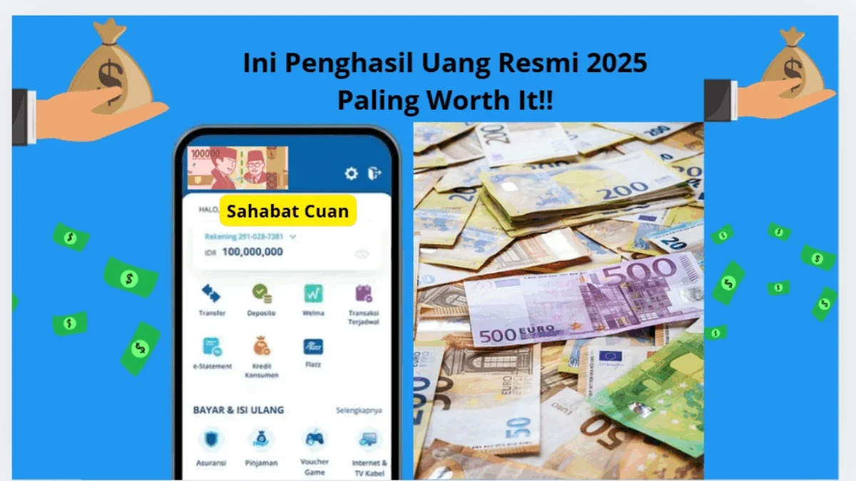 Aplikasi Penghasil Uang Resmi 2025 Paling Worth It