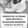 Ist. Tangkap layar video seorang pria diduga jadi korban pengeroyokan di Jalan Sulanjana Kota Bandung. Dok. Istimewa.