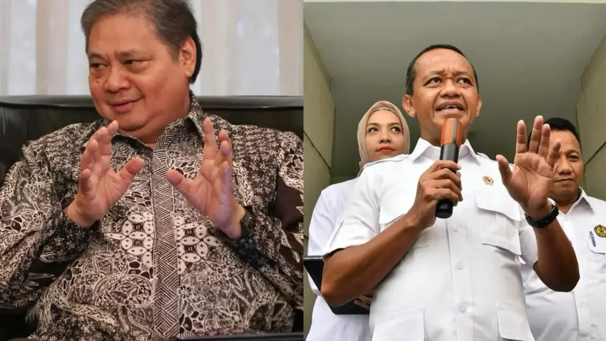 RI Siap Borong Migas dari AS! Airlangga: Sesuai Kebutuhan! Menteri Koordinator Bidang Perekonomian Airlangga Hartarto dan Menteri Energi Sumber Daya Mineral Bahlil Lahad