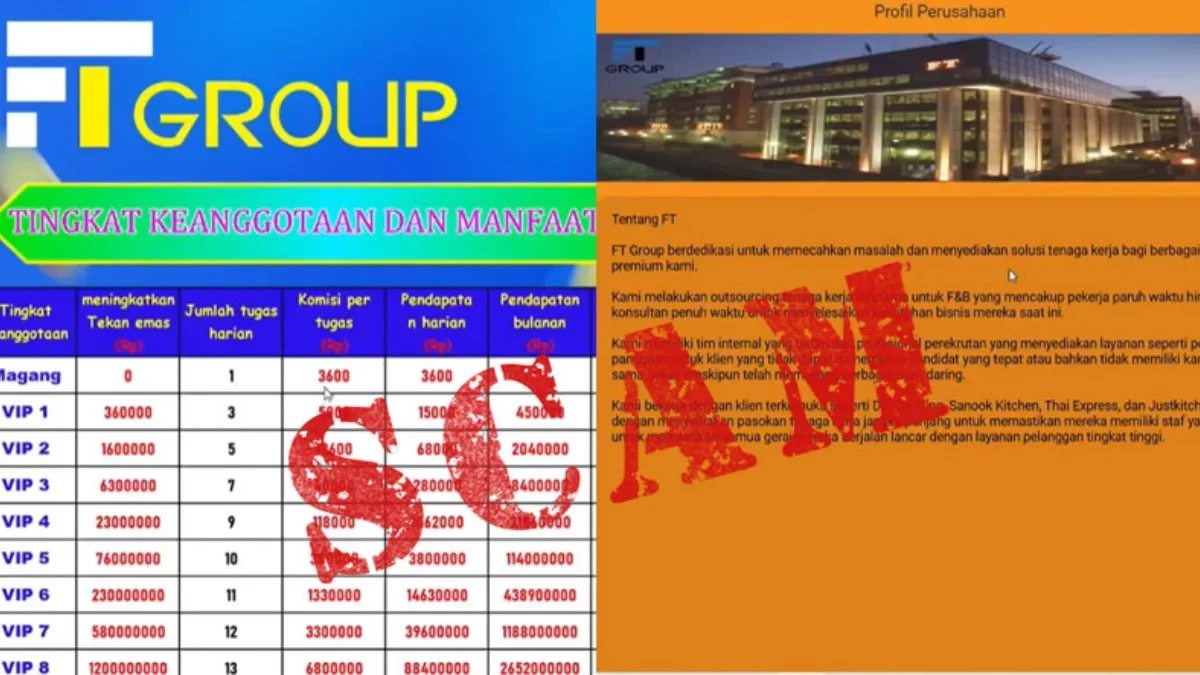 FT Group Jalankan Modus Penipuan Investasi