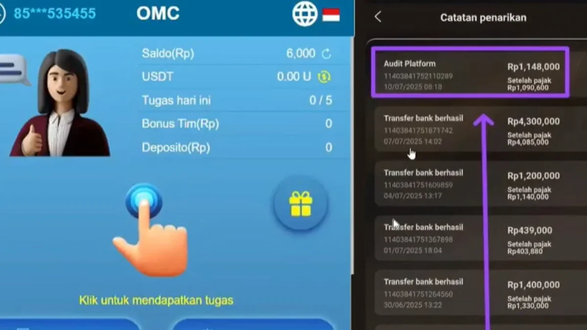 Modus Penipuan di Aplikasi OMC