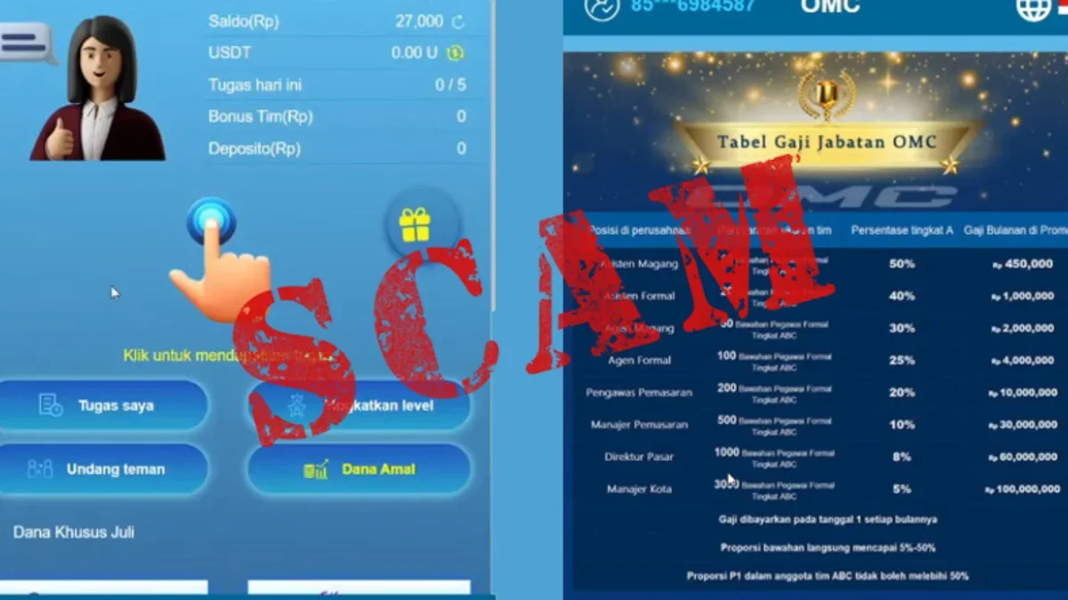 Aplikasi OMC Semakin Jelas Scam