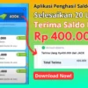 Selesaikan 20 Level Dapet Rp400.000 dari Aplikasi Penghasil Saldo DANA