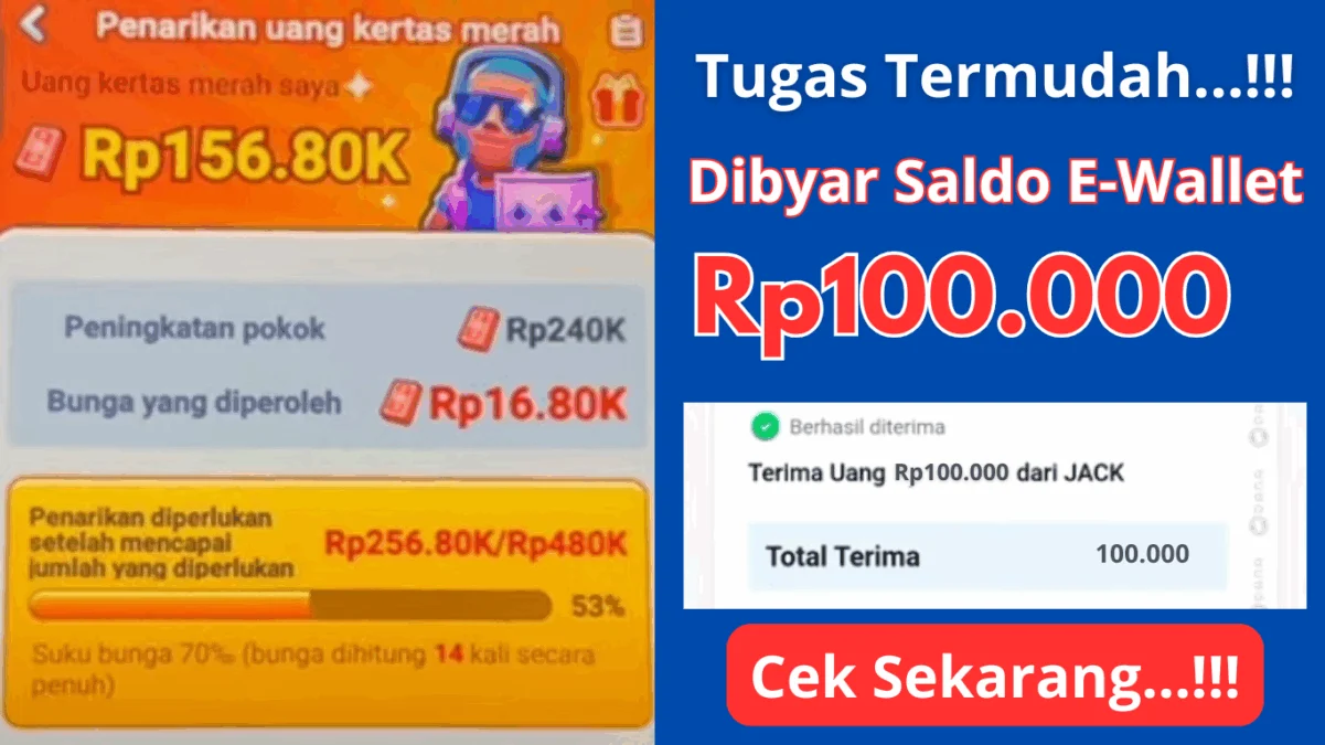 Tugas Termudah Dibayar Rp100.000 dari Aplikasi Penghasil Saldo DANA 2025