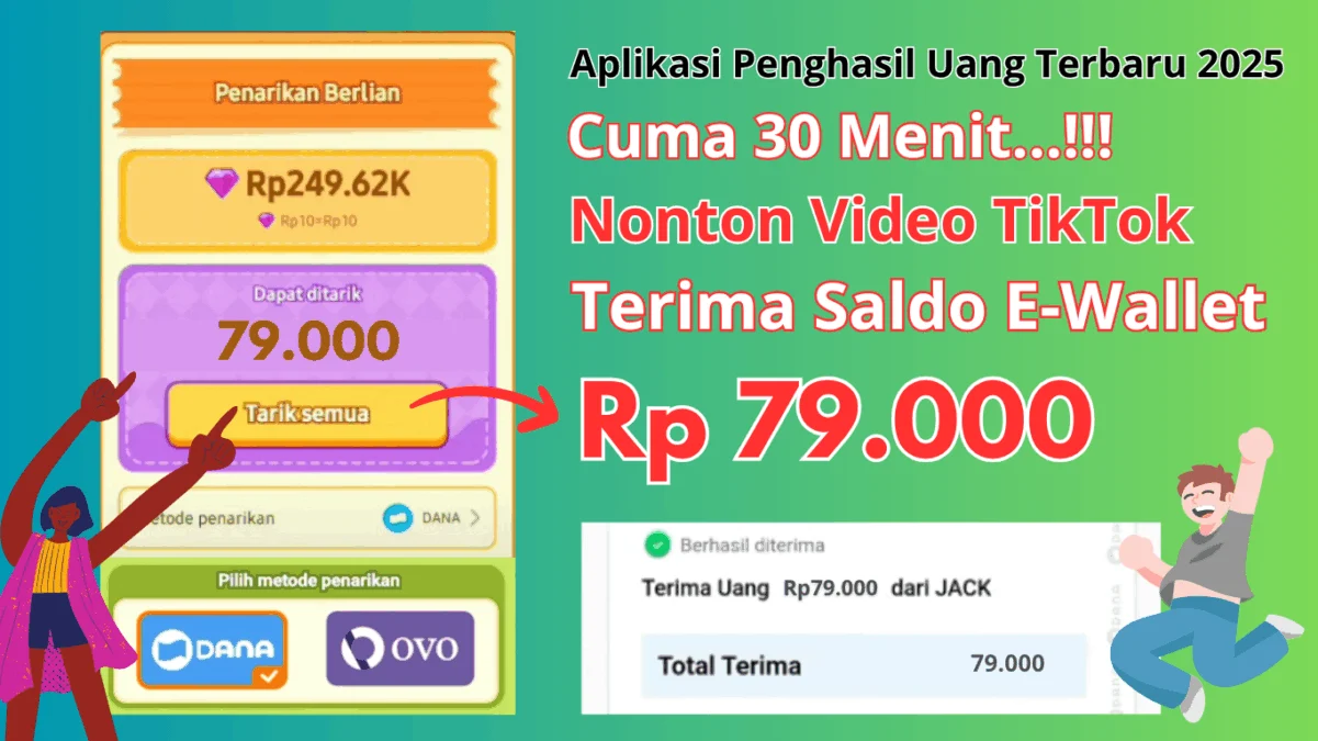 Nonton Video TikTok 30 Menit Terima Rp75.000 dengan Aplikasi Penghasil Uang Ini Nonton Video TikTok 30 Menit Terima Rp75.000 dengan Aplikasi Penghasil Uang Ini