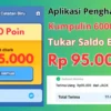 Tukar 6000 Poin Jadi Saldo Rp95.000 dari Aplikasi Penghasil Uang 2025