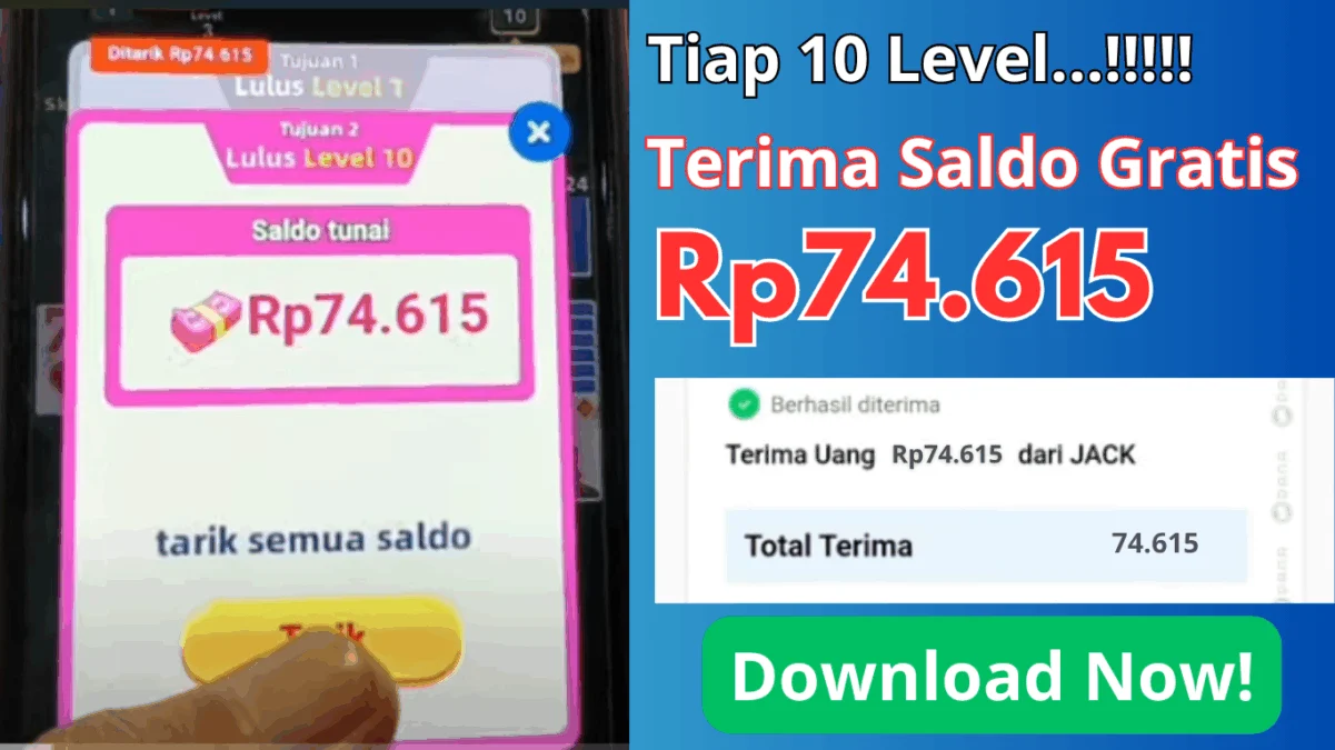 Tiap 10 Level Dapet Saldo Rp74.165 dengan Aplikasi Penghasil Uang Berikut Ini