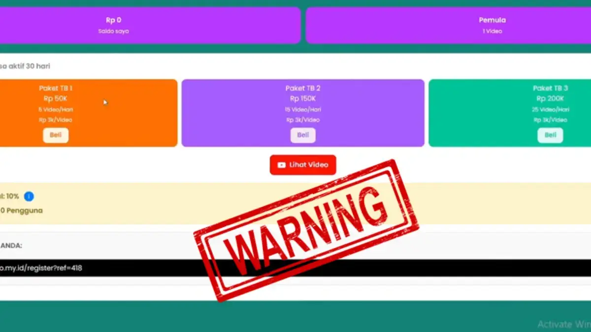 Review Aplikasi Tubevidio Nonton Video Dibayar Rp3.000
