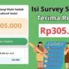 Isi Survey 5 Menit Aja Terima Saldo DANA Gratis Rp304.000
