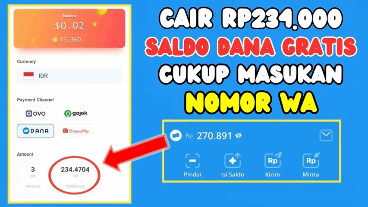 Cukup Pakai Nomor WA Dapat Saldo DANA Gratis Rp234.000, Simak Caranya Cukup Pakai Nomor WA Dapat Saldo DANA Gratis Rp234.000, Simak Caranya
