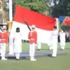 ILUSTRASI jalannya upacara bendera memperingati HUT Kemerdekaan RI
