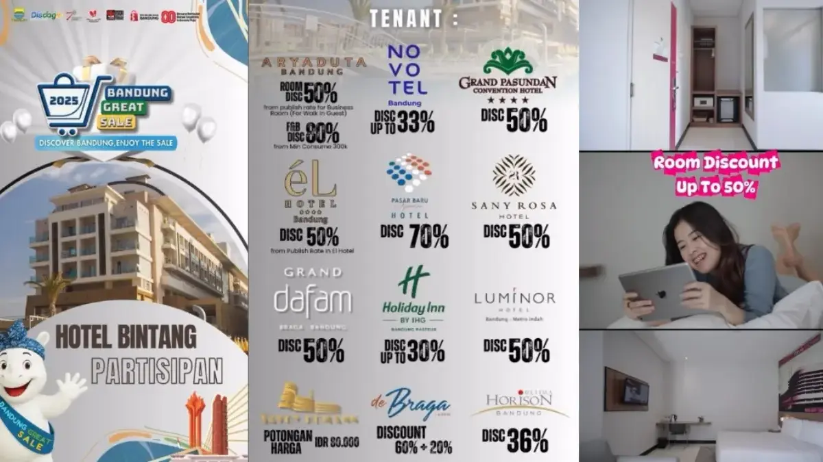 Daftar diskon Hotel aprtisipan Bandung Great sale 2025