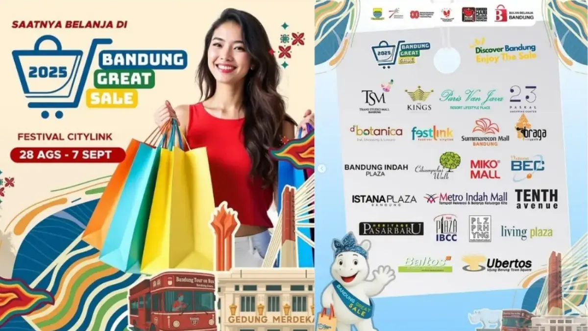 Daftar mall yang ikut memeriahkan gelaran Bandung Great Sale (BGS) 2025.