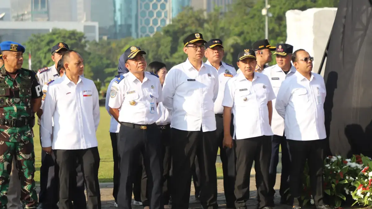 Atasi Kemacetan Jabodetabek, Sekda Kabupaten Bogor Ajak Kolaborasi Sekertaris Daerah (Sekda) Kabupaten Bogor, Ajat Rochmat Jatnika mengikuti Apel kolaborasi di kawasan Silang Mo