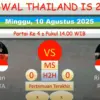Indonesia Kunci Gelar! Cek Jadwal Final Super Lengkap Pertandingan Thailand International Series 2025 Hari Ini Cek Jadwal Final Super Lengkap Pertandingan Thailand International Series 2025 Hari Ini