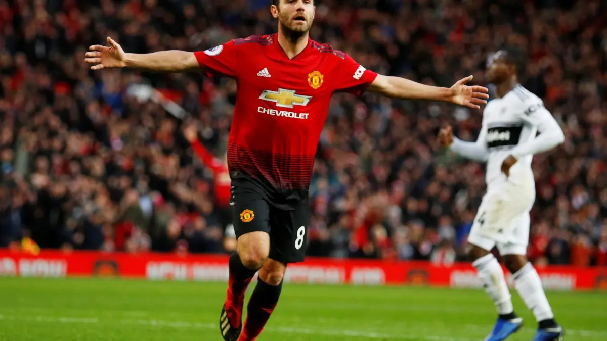 Juan Mata saat masih bermain untuk MU vs Fulham.