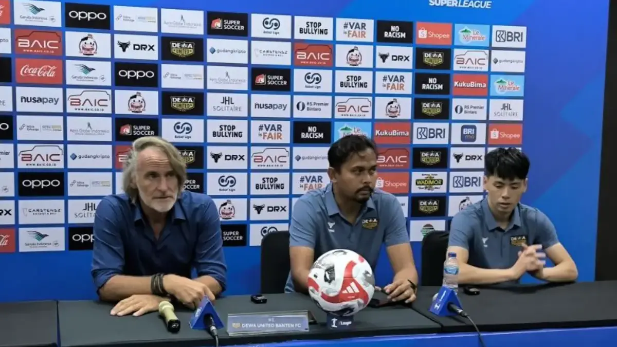 Dewa United Banten FC Kalah dari Malut United, Riekerink Soroti Lemahnya Transisi Dewa United Banten FC Kalah dari Malut United, Riekerink Soroti Lemahnya Transisi