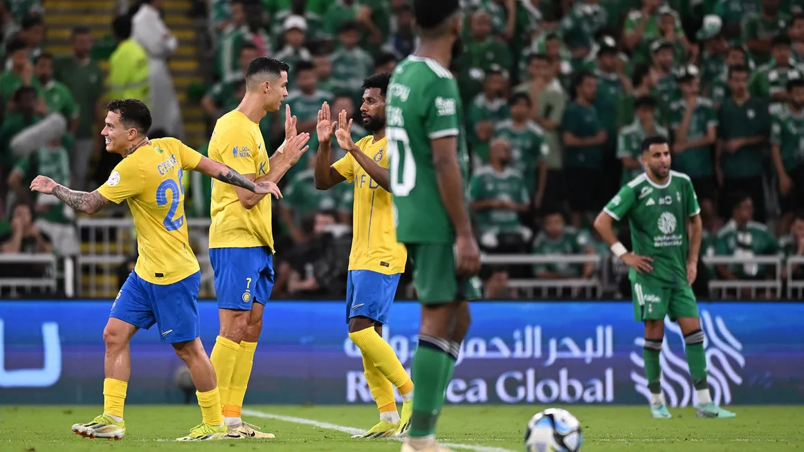 Al Nassr vs Al Ahli di Laga Saudi Pro League.