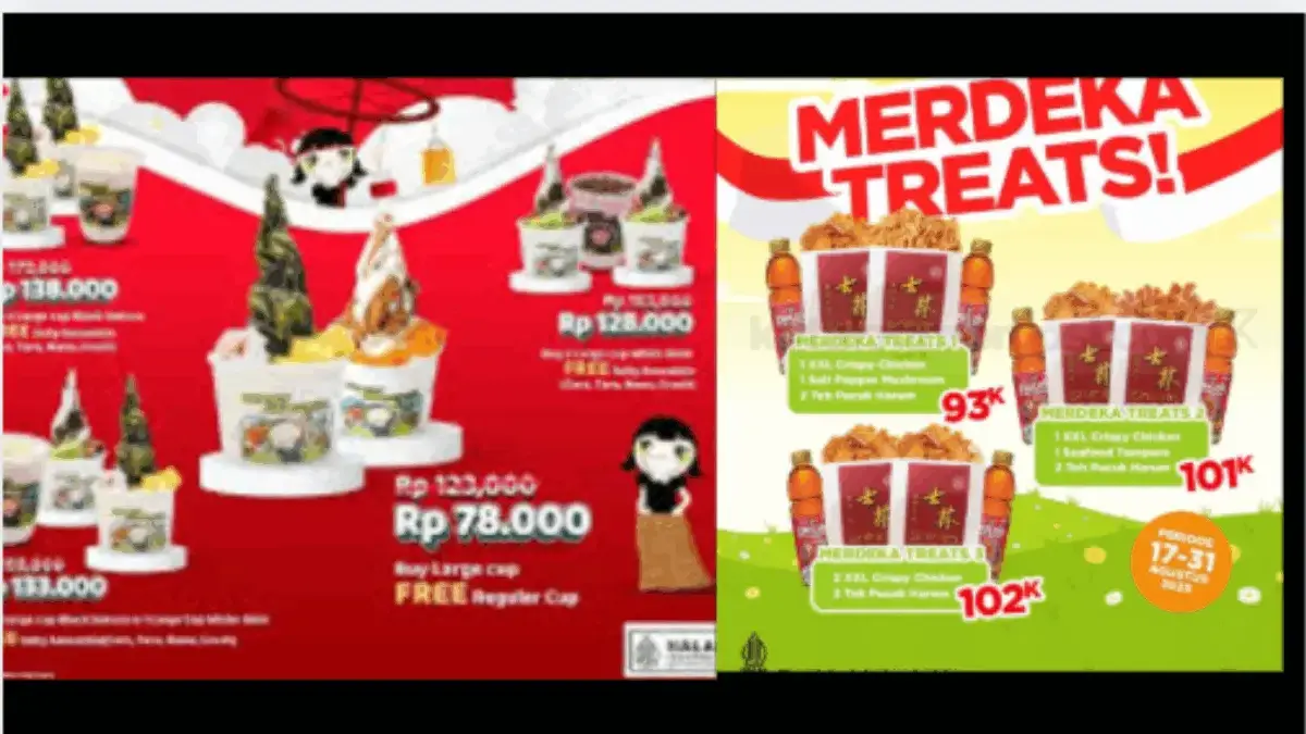 20 Daftar Promo Super Lengkap dari Berbagai Brand Makanan dan Minuman Spesial HUT RI Ke - 80! 20 Daftar Promo Super Lengkap dari Berbagai Brand Makanan dan Minuman