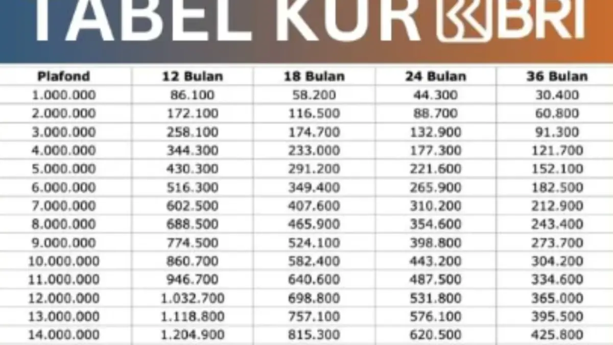 Pinjaman KUR BRI Rp50 Juta di 2025, Cicilan Harian Kurang dari Rp40 Ribu! Pinjaman KUR BRI Rp50 Juta di 2025, Cicilan Harian Kurang dari Rp40 Ribu!