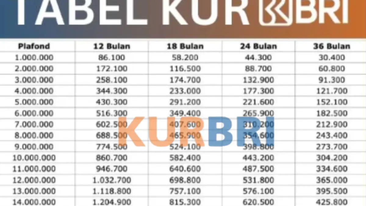 Pinjam Rp20 Juta sampai Rp60 Juta di KUR BRI 2025, Berapa Angsurannya?